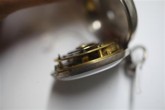 An early Victorian silver pair-cased keywind pocket watch and two other silver pair-cased pocket watches,